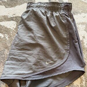 Nike Women's Dri-FIT Tempo Mid-Rise Brief-Lined Running Shorts Grey